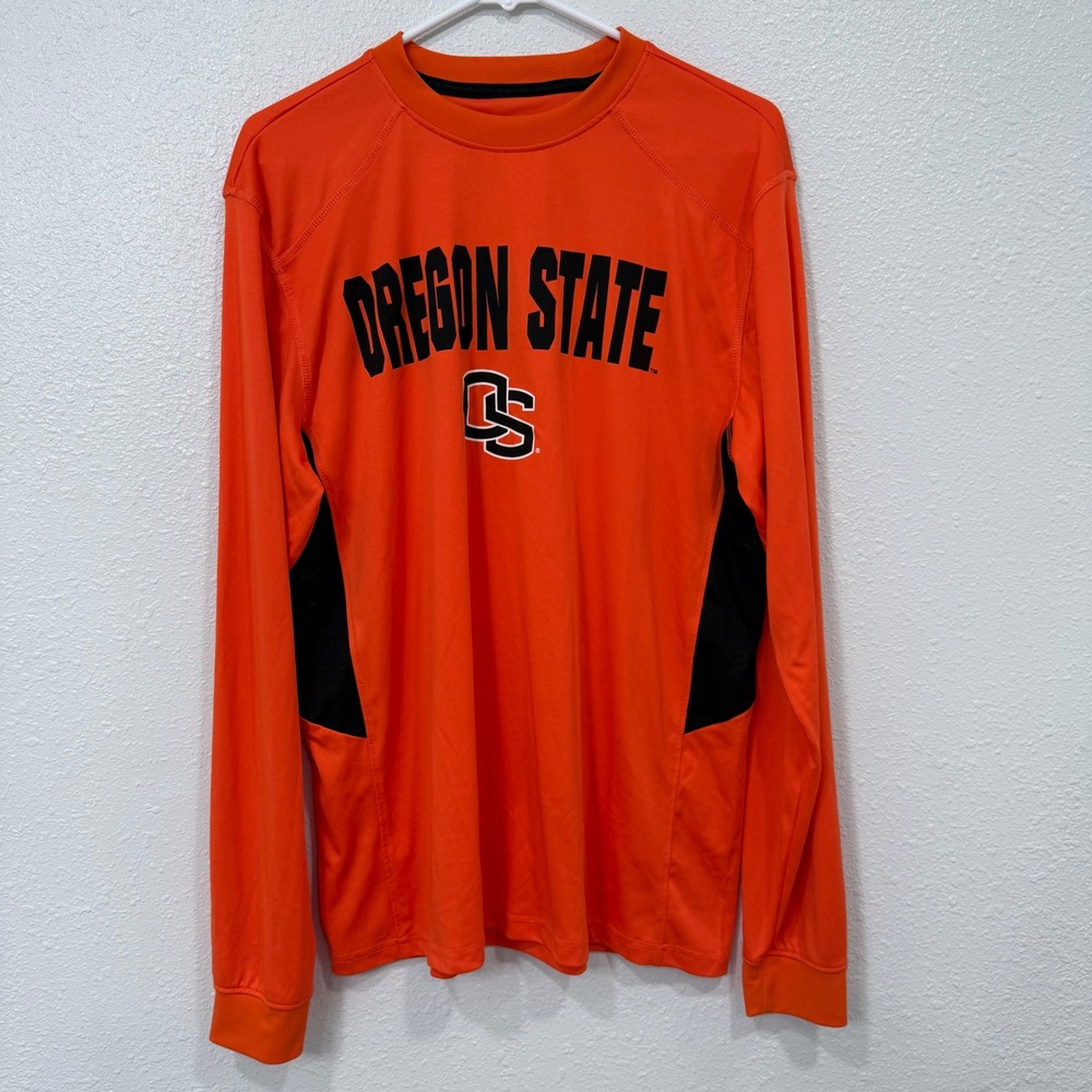 Colosseum Oregon‎ State Beavers Mens Large Orange Long Sleeve Performance Shirt